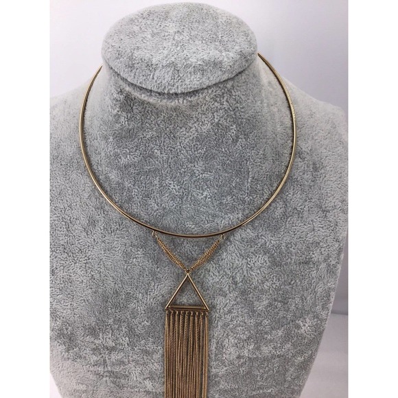 Iandry Fashion Matchstick Collar Necklace Gold Tone - Picture 9 of 10